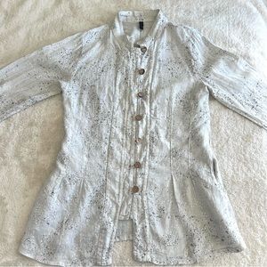 Inizio linen Shirt Tunic Grey Size Medium